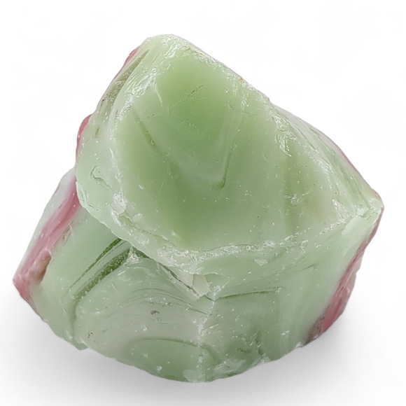 Jadeite Lime Pink Art Glass Cullet Manganese Glowing Swirl Slag Glass #4GX114 - Picture 4 of 6